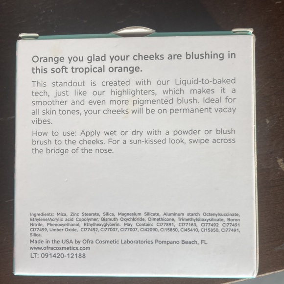 OFRA BLUSH Mia tai brand new, with box. Nwt - Picture 5 of 10